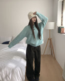 Seuha Henry Neck Button Overfit Knit