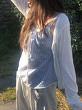 Tessie See-through Ribbed Round Cardigan