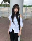 Moff Button Two-Way Sleeveless T-shirt