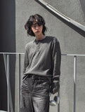 Heritage Chrome Waffle Henley Neck