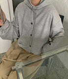 Darts Crop Hood Cardigan