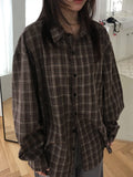 [unisex] Tantenin Check Long Sleeve Shirt
