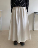 Zumi Snap Button Banding Long Skirt