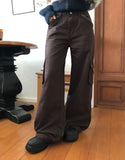 [MADE] Inkoo Color Matching Pocket Cargo Wide Long Pants