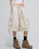 Vintage washing Bermuda cargo pants