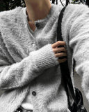 Thick Angora Semi Over Cardigan