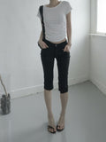 Cello Shirred Round Short Sleeve Tee
