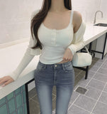 Rib Crop Soft Slim Fit Cardigan