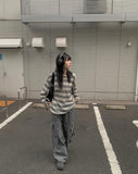 Zha Stripe Loose Fit T-shirt