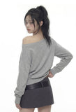 SIM CROSS One-Shoulder Sweatshirt