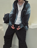 Dirty spray shine warmer hooded zip-up