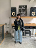 Core Pocket Two-Way Over Leather Jacket