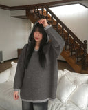 Enpa Stripe Overfit Hooded Knit