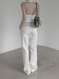 Shibori Straight Cotton Pants