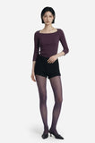 [ EEUN MADE ] Soft Boat Neck Sleeve Three Quarter