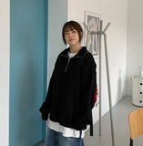 [BAONHAUS] Pimoe Half Zip-up Anorak Over Sweatshirt