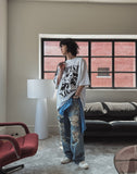 Funky Damage Wide Denim Pants