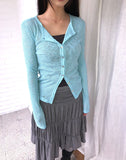 Andor Slim See-through Knit Cardigan