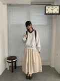 [BAONHAUS] Mitun Cut Banding Balloon Long Skirt