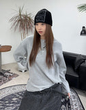 Tove Waffle Henley Neck Long Sleeve Tee