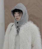 Mero Knit Hooded Button Balaclava