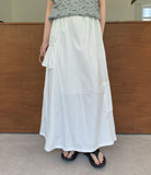 Newty nylon banding string shirring long skirt