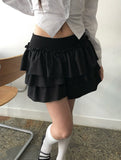 Boo Frill Tiered Banding Mini Skirt
