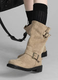 Rook Suede Belted Boots