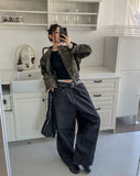 Camouflage Crop Rider Jacket