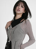 Low Layered Cardigan Knit
