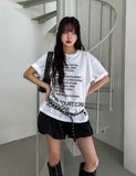 Slog lettering printing short sleeve