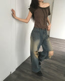 Suke Vintage Washing Denim Pants