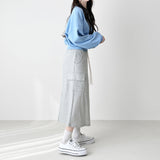 Sweat Cargo Long Skirt