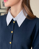 Ebon Shirt Layered Knit Cardigan