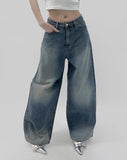 Monck washed wide denim