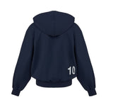 lettering hoodie zip-up