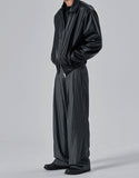 Stripe Pintuck Wide Slacks
