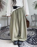 By Nylon Pintuck Balloon Pants