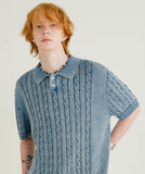 Twist Washed Short Sleeve Knit