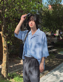 Levi overfit striped half shirt