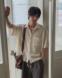 Marilyn Mesh Knit Short Sleeve Shirt