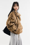 Luna detachable hood loose fur jacket