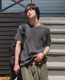 [LAN ARCHIVE] Pintuck Waffle Short Sleeve T-Shirt