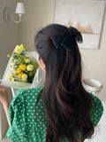 Piano dot ribbon hairpin
