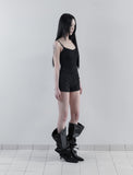 [mnem] Croissant Leather Leg Warmers