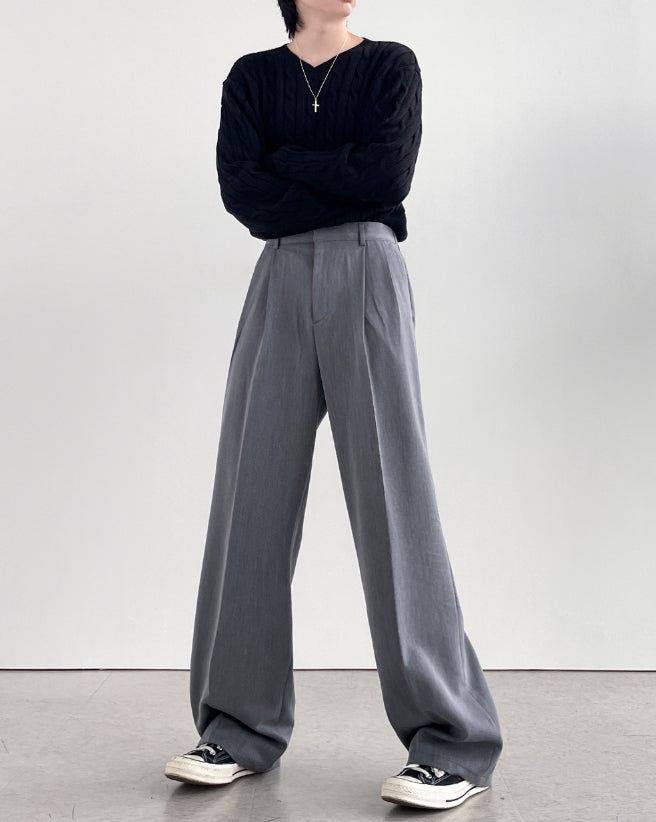 【YOURNUS】Ronnie Two Tuck Wide Slacks YOURNUS (ユアノス) - ロニーツータックワイドスラックス