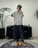 Beto Non-Faded Raw Bermuda Pants