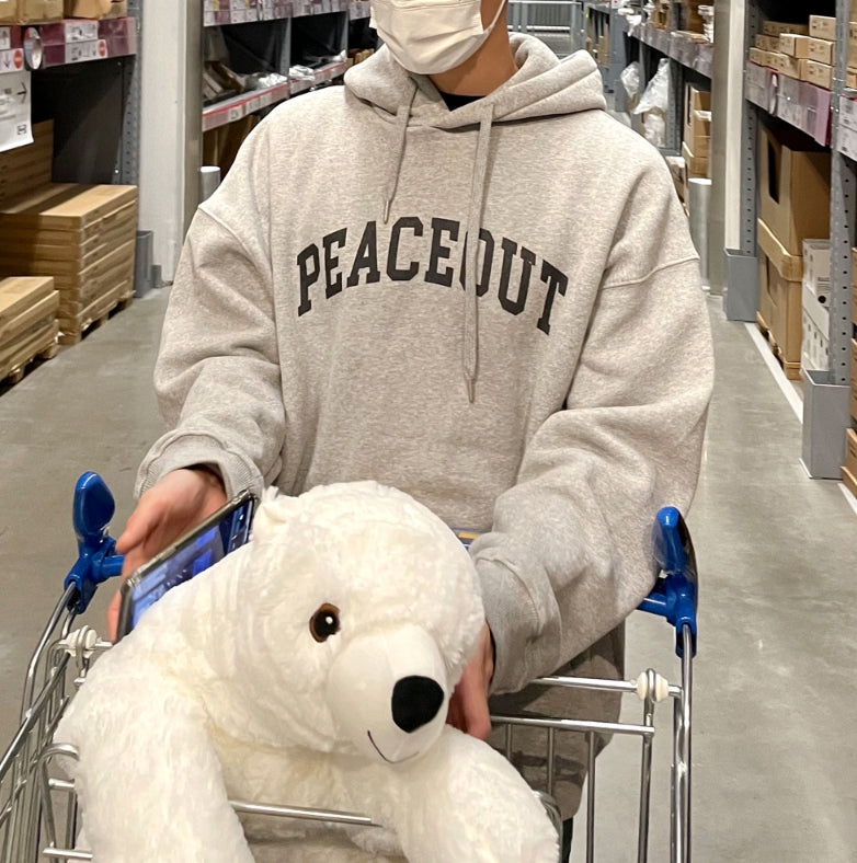 【COSYHARU】Peace out brushed hoodie COSYHARU】Peace out brushed hoodie (COSYHARU/パーカー