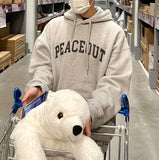 Peace out brushed hoodie