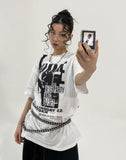 After printing loose fit short sleeves
